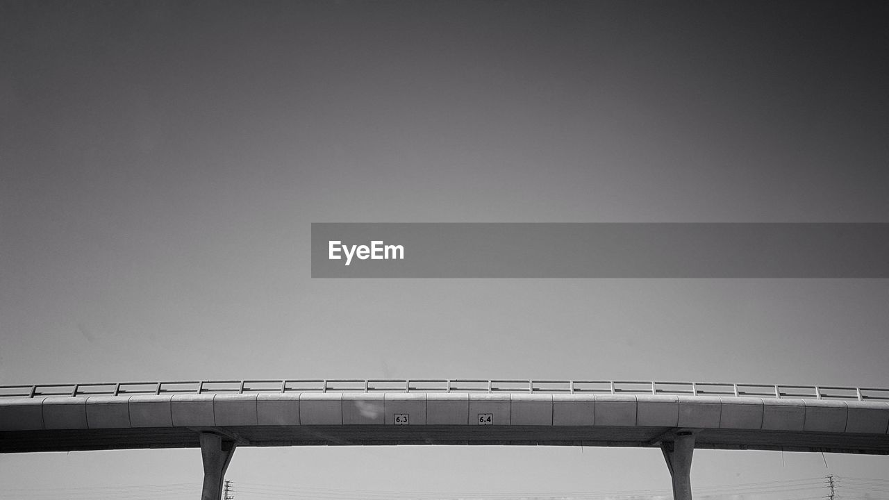 Low angle view of bridge against clear sky