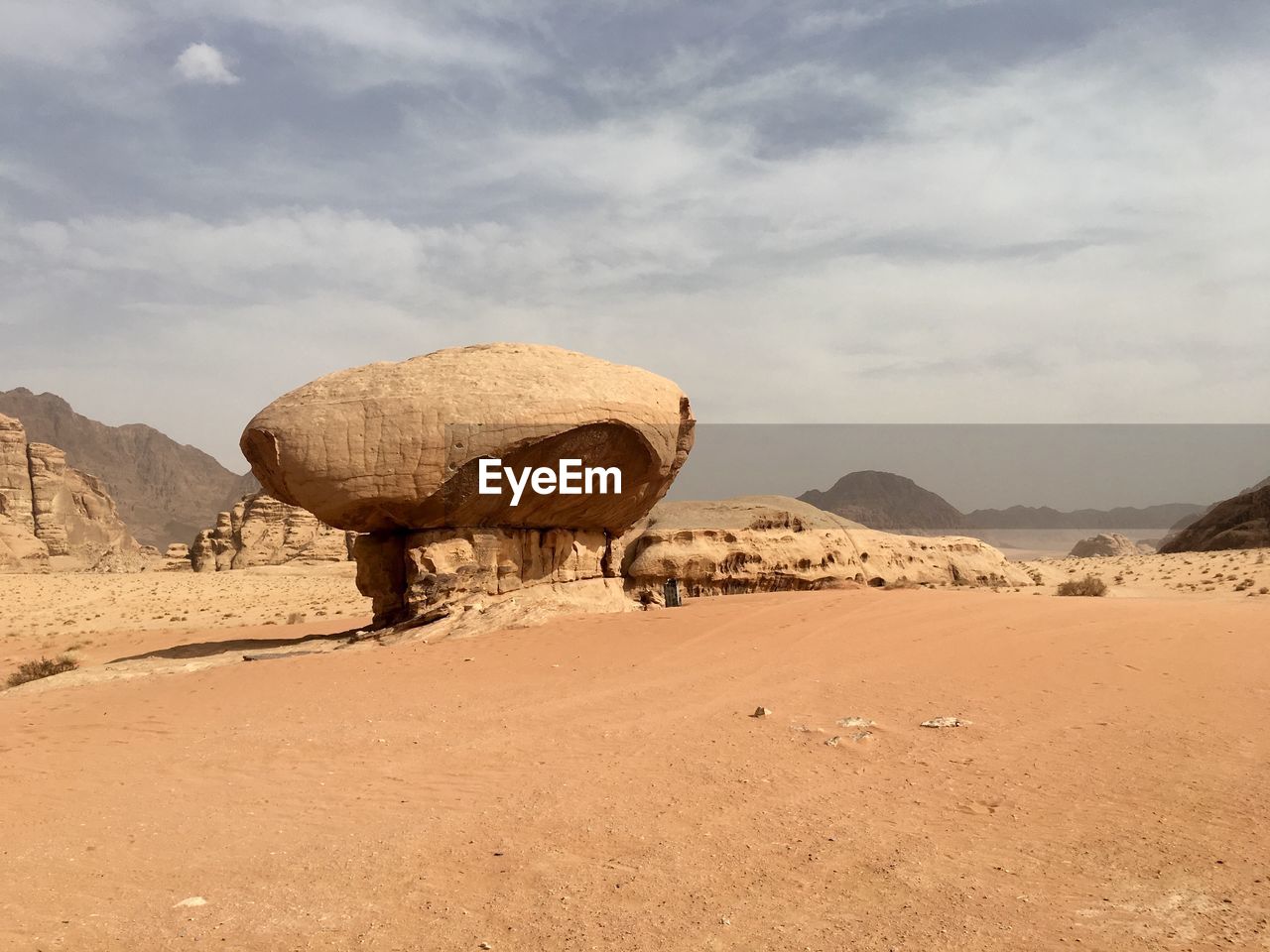 Mushroom rock in wadi rum