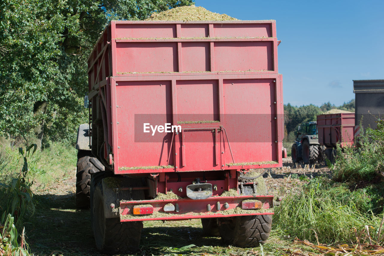 Truck on field