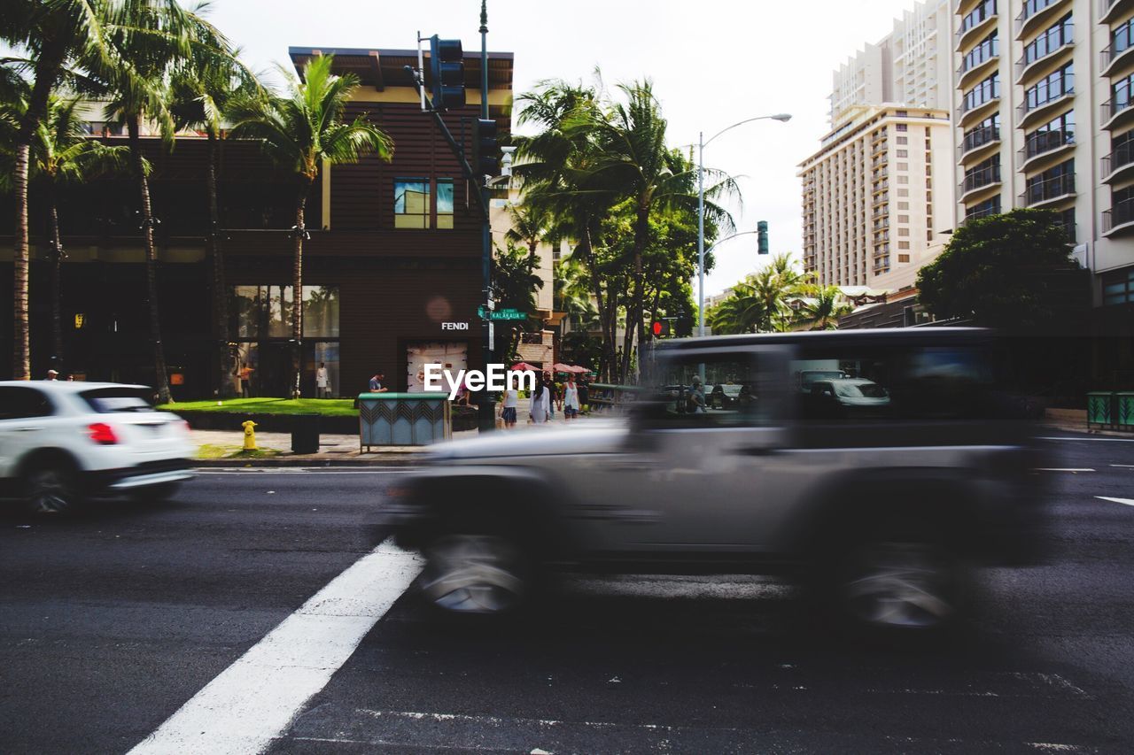 TRAFFIC ON ROAD IN CITY