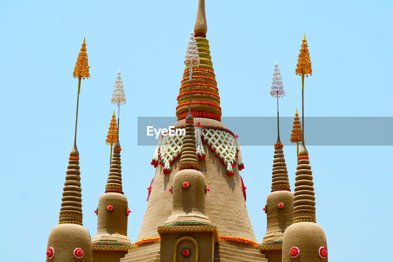 Low angle view of traditional building against sky