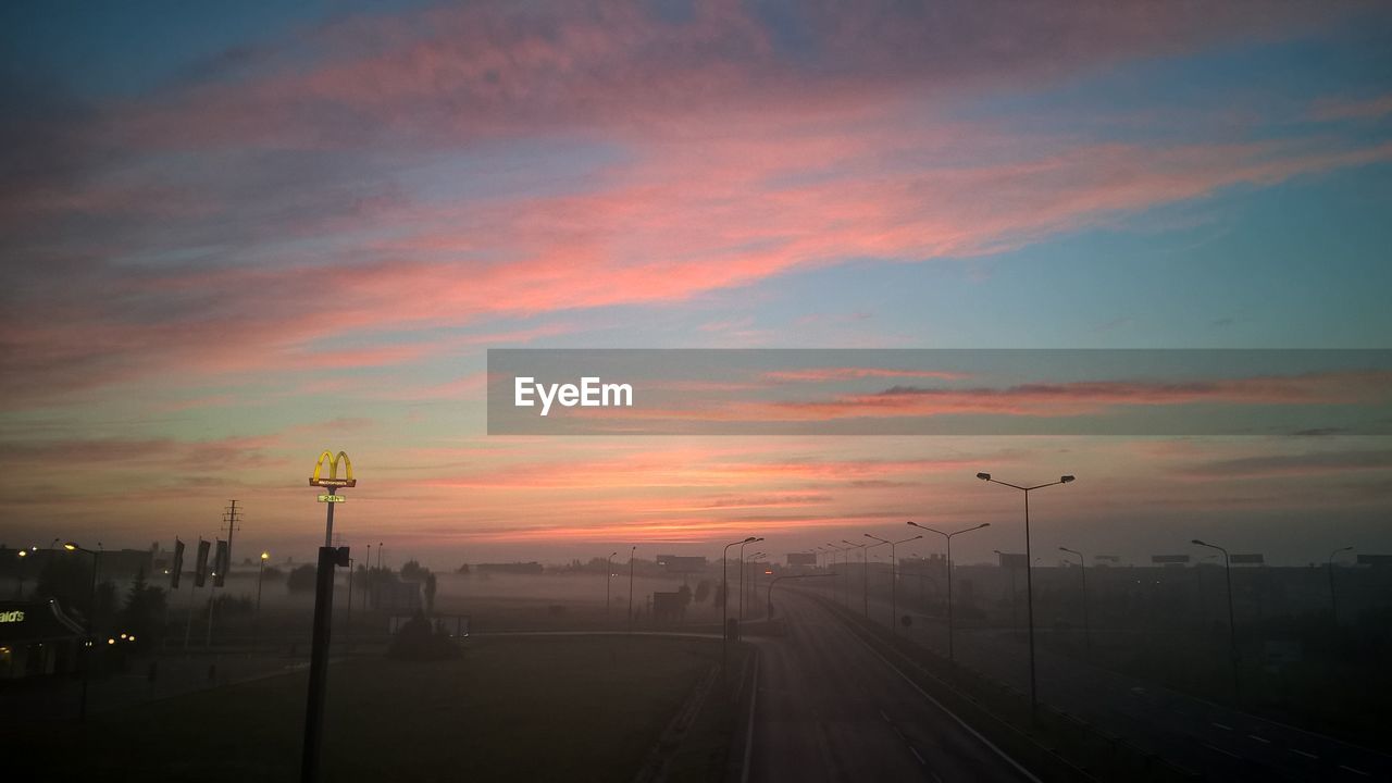 View of dramatic sky at sunset