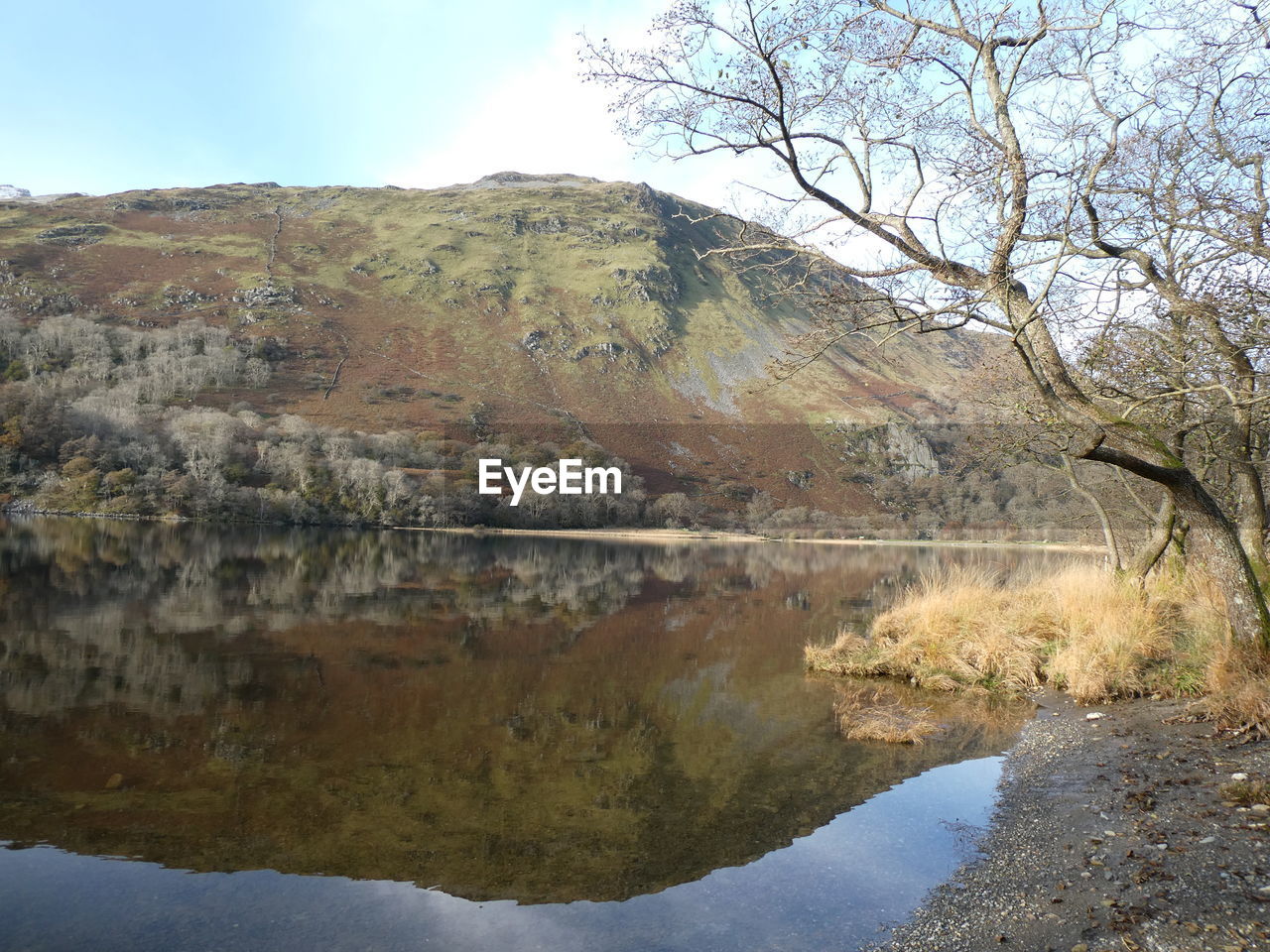 Reflection of mountain in lake