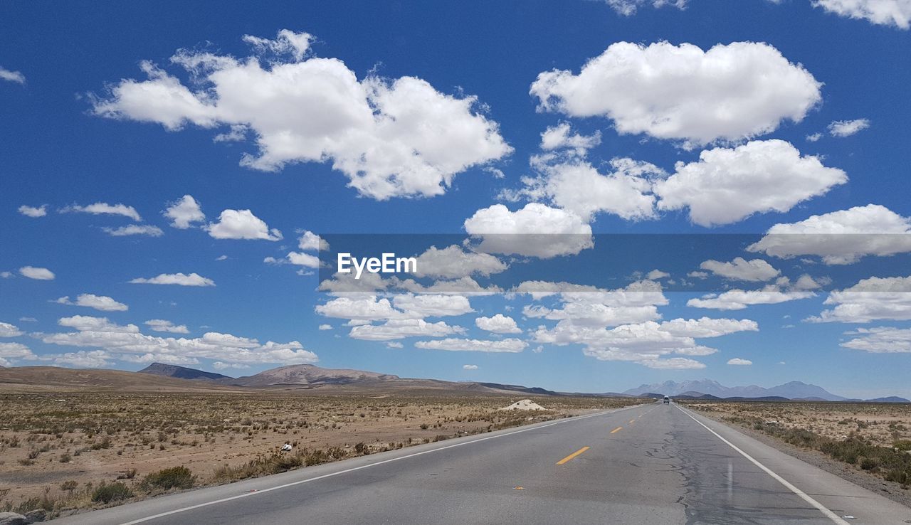 EMPTY ROAD ALONG LANDSCAPE