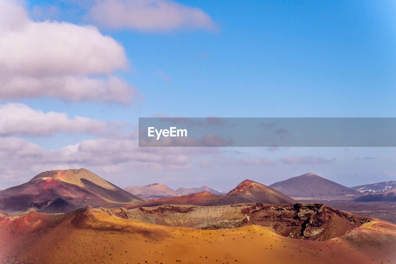 Scenic view of desert against sky