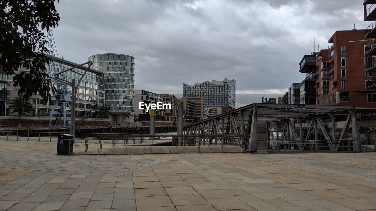 BUILDINGS AGAINST CLOUDY SKY