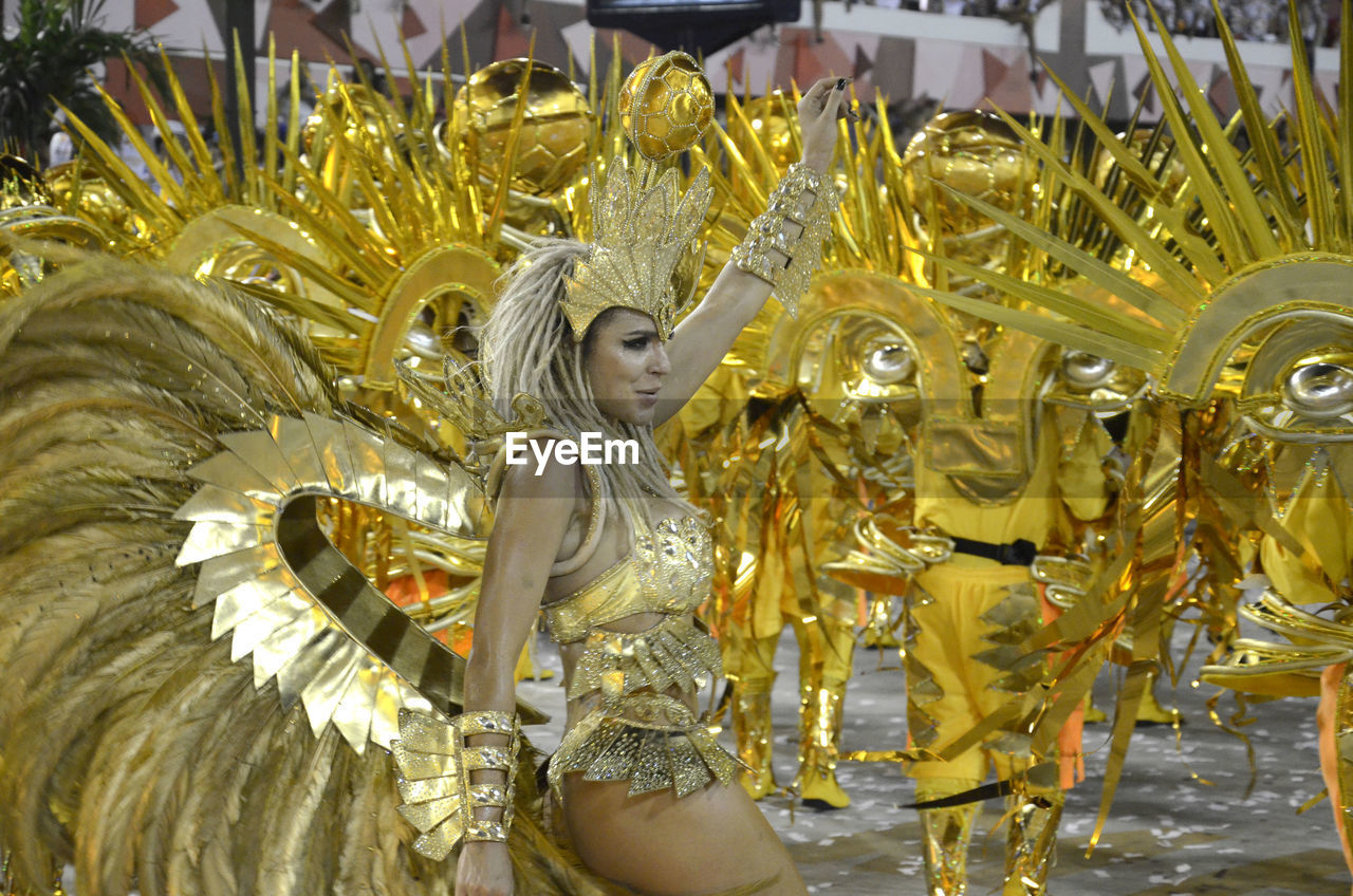 gold colored, human representation, statue, religion, indoors, sculpture, day, one person, people