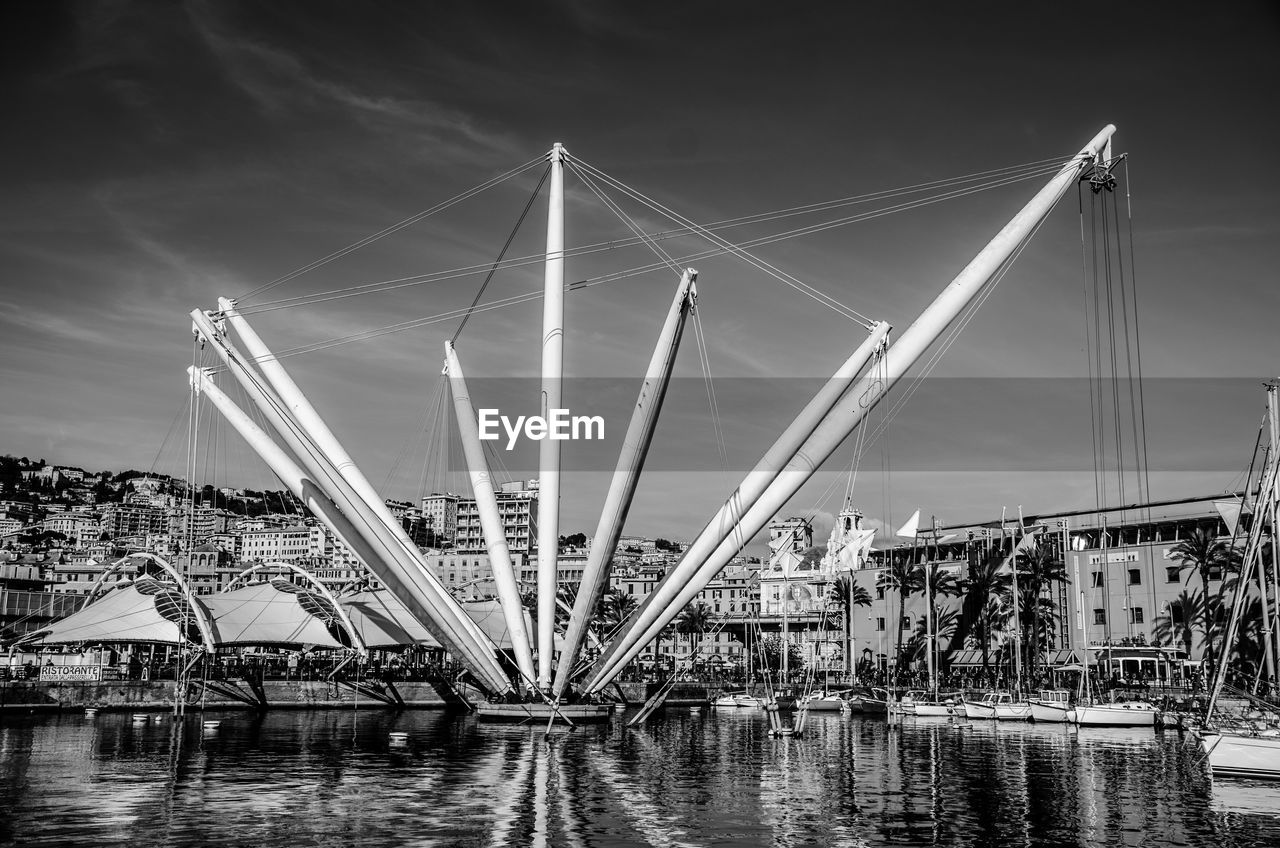 PANORAMIC VIEW OF BRIDGE OVER RIVER