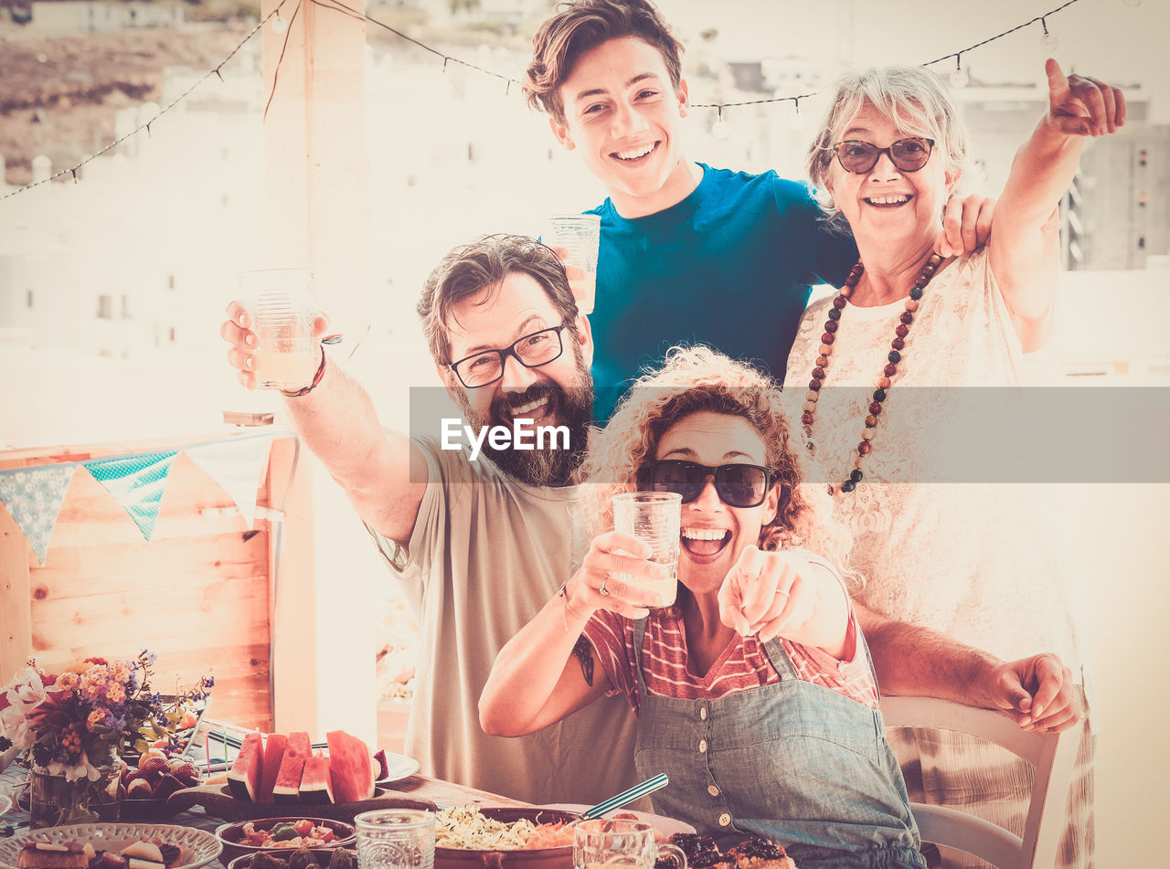 Portrait of smiling family