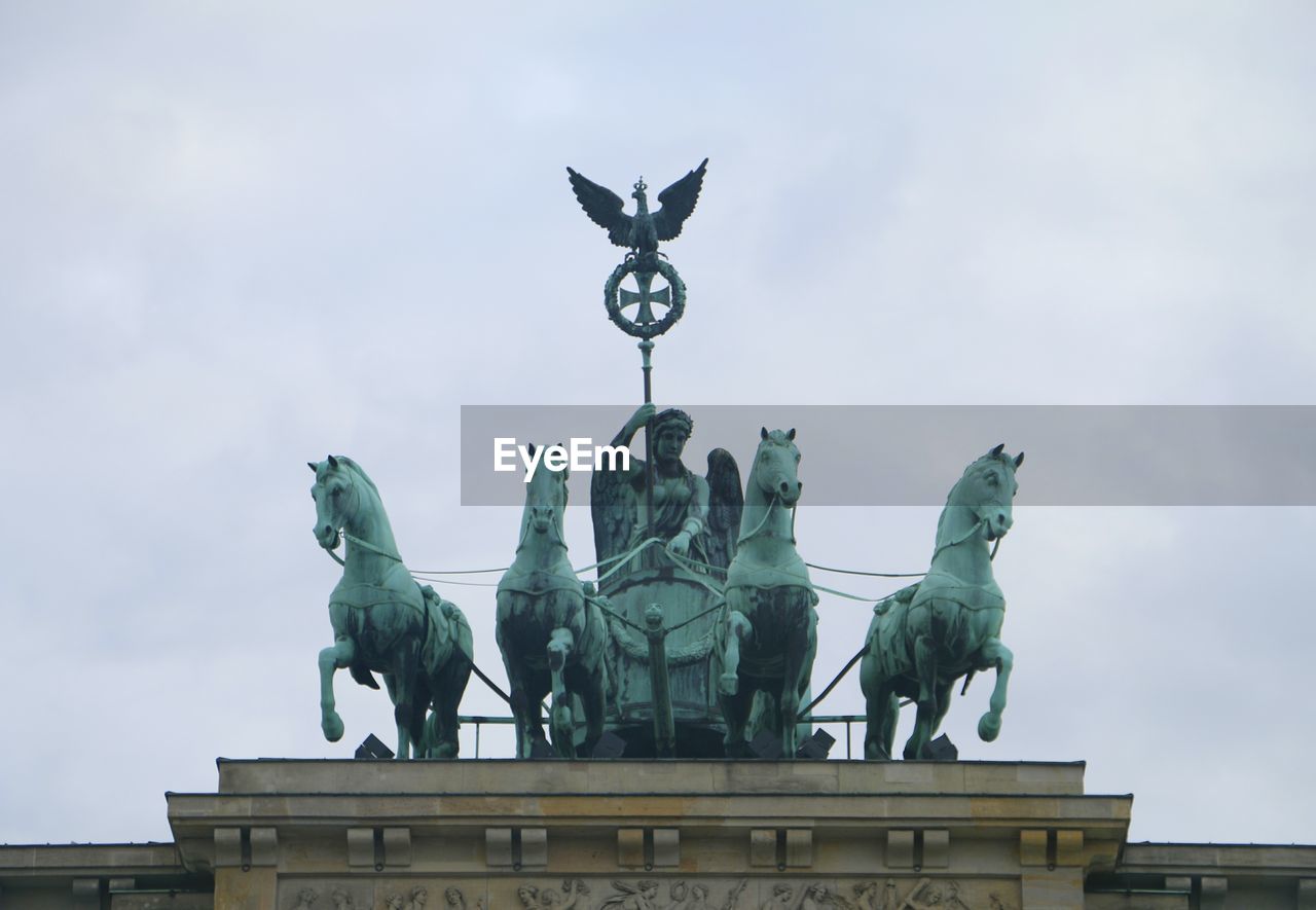 Low angle view of statue