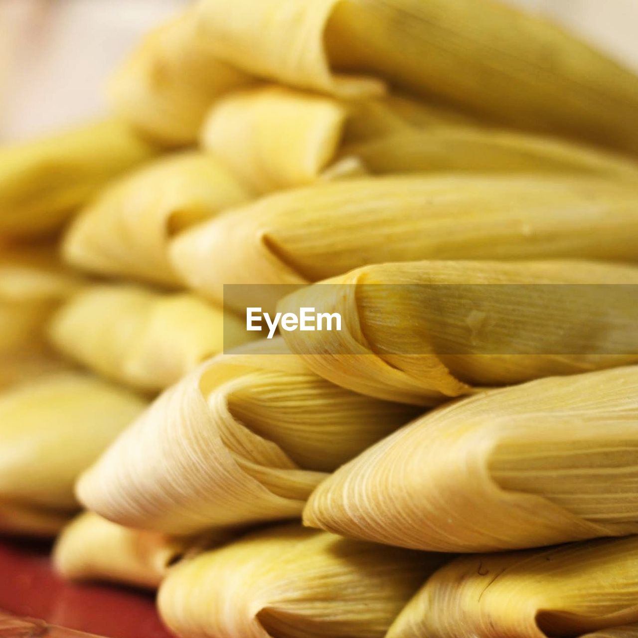 Close-up of tamales on table