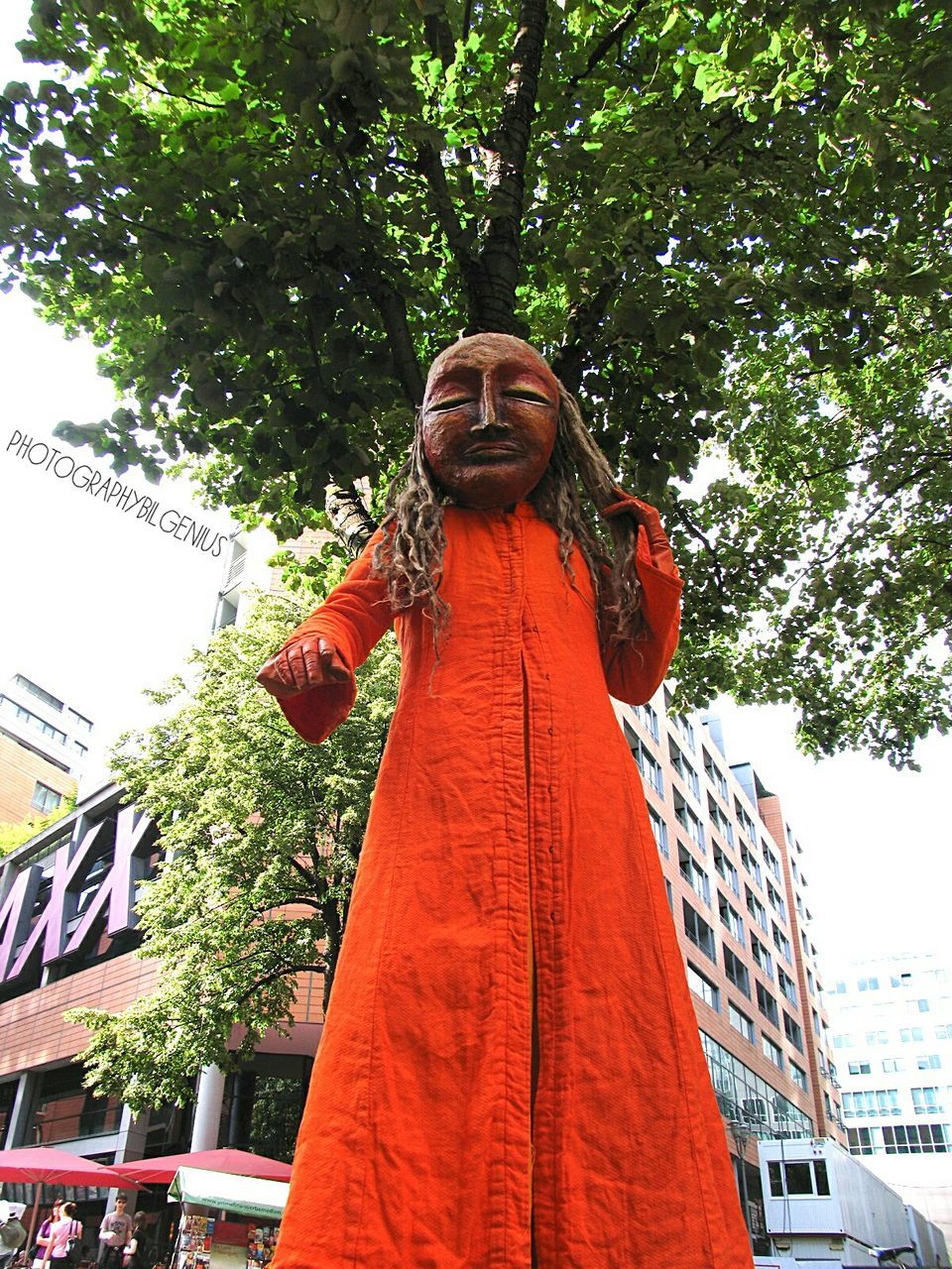 LOW ANGLE VIEW OF STATUE AGAINST TREES