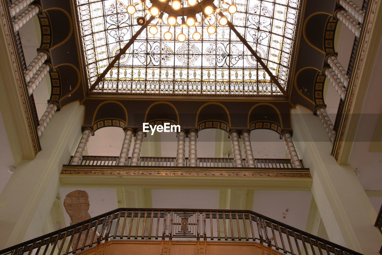 Low angle view of ceiling of building