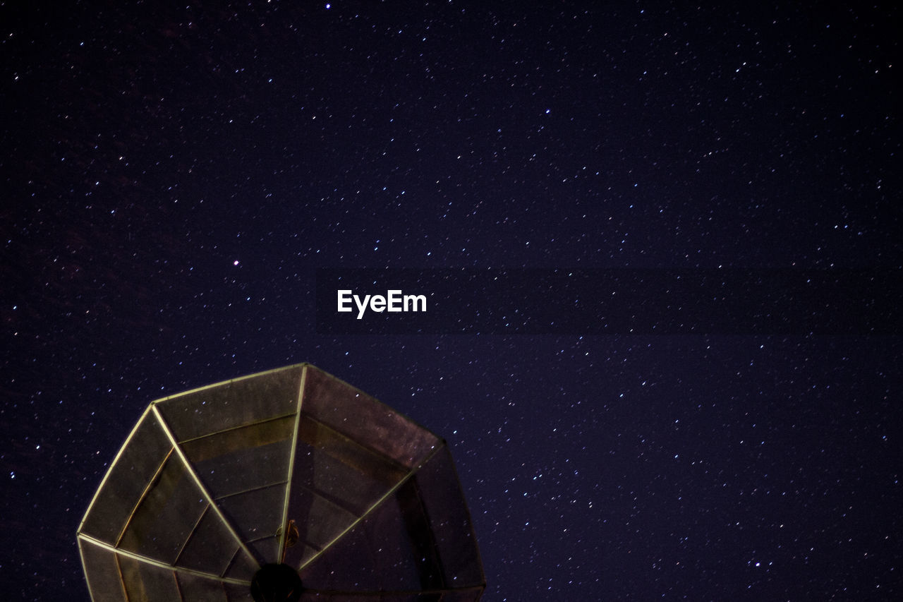 Low angle view of star field at night