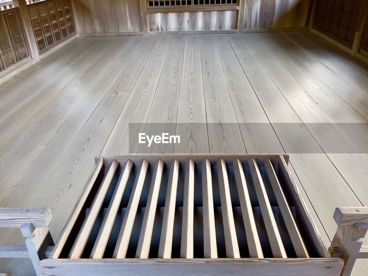 floor, architecture, wood, no people, flooring, indoors, hardwood, built structure, furniture, high angle view, seat, pattern