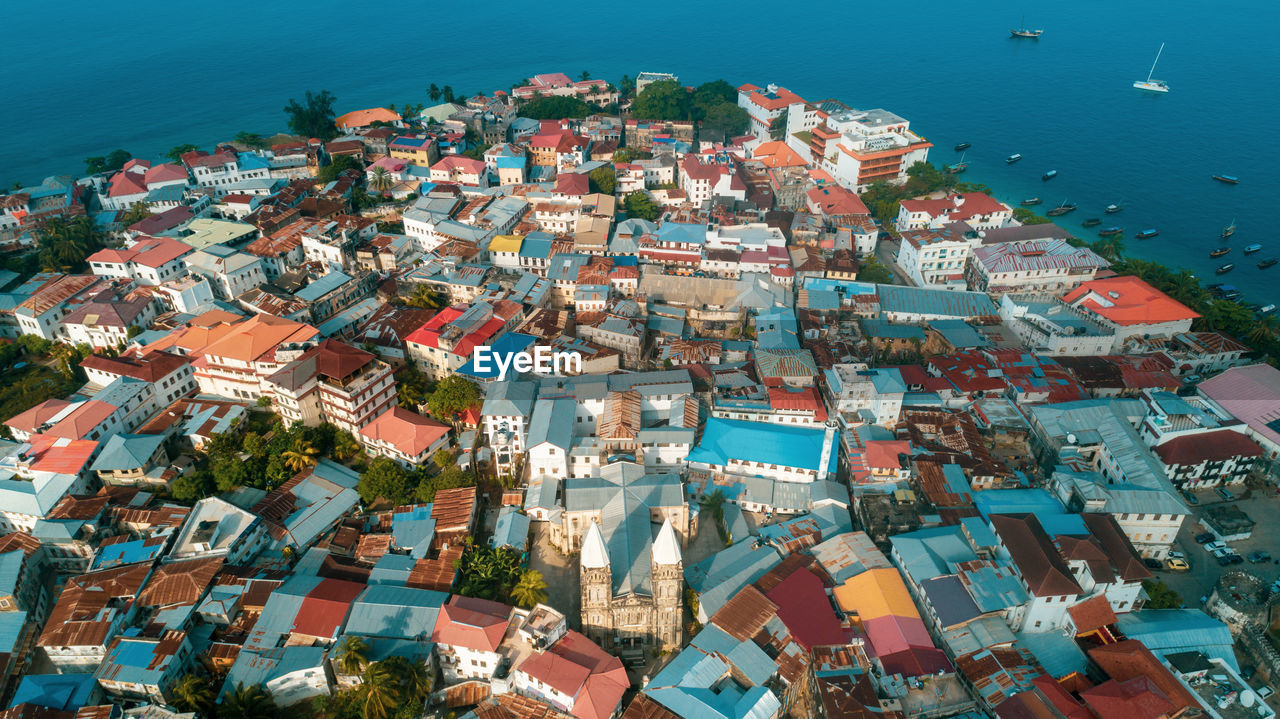 Aerial view of zanzibar island