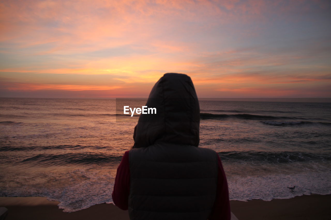 SCENIC VIEW OF SEA DURING SUNSET