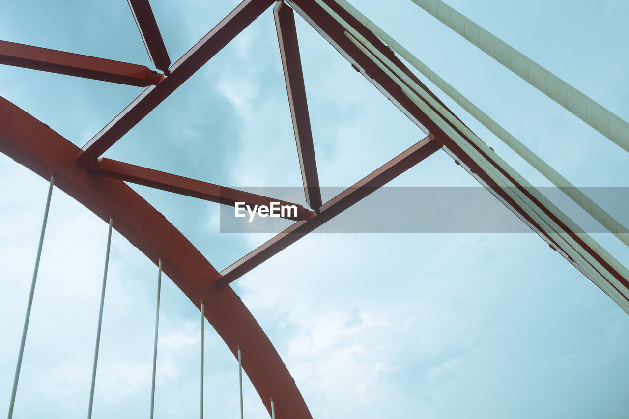 Low angle view of bridge against sky