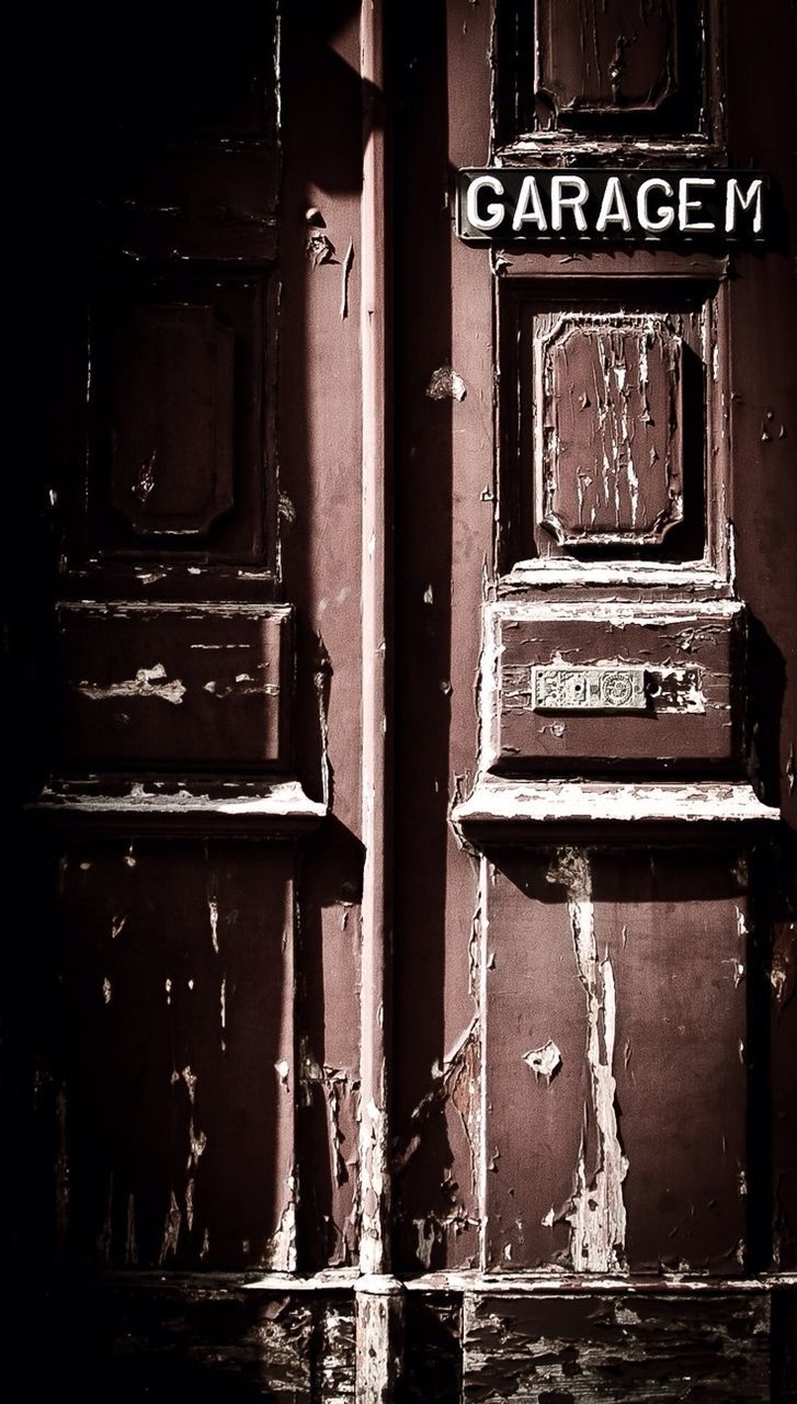 Old wooden door