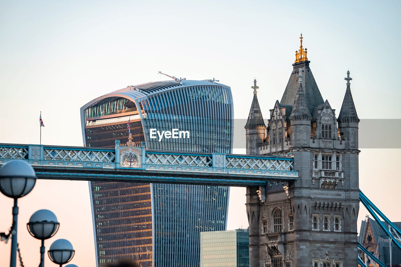 Close up view of the walkie talkie building.