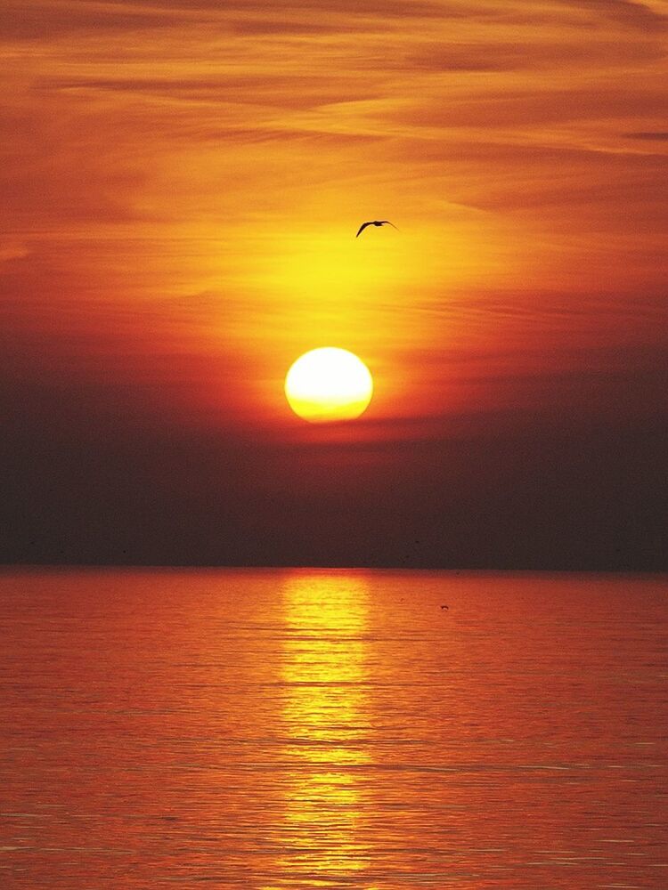 SUNSET OVER SEA