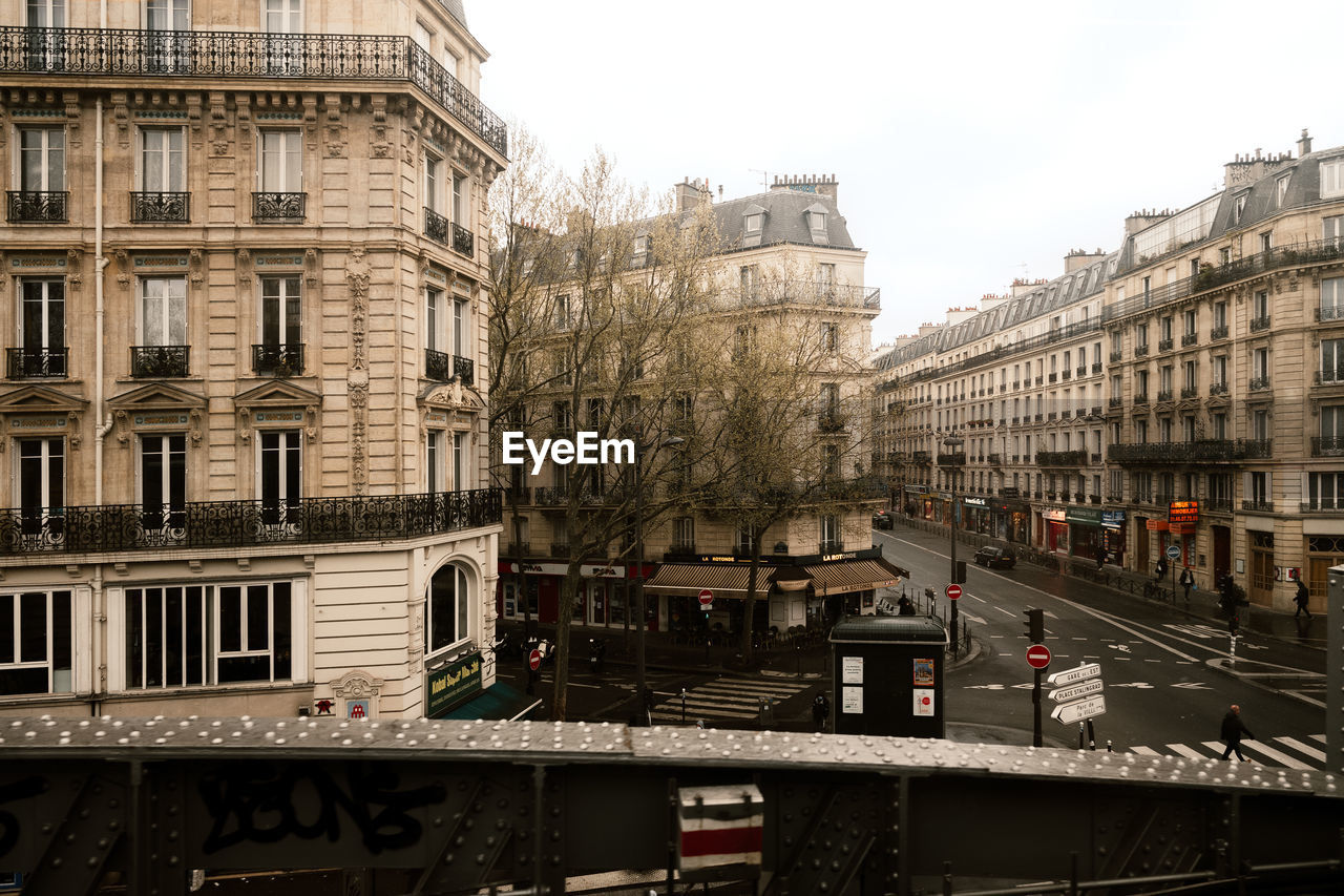 Paris street view through a metro window