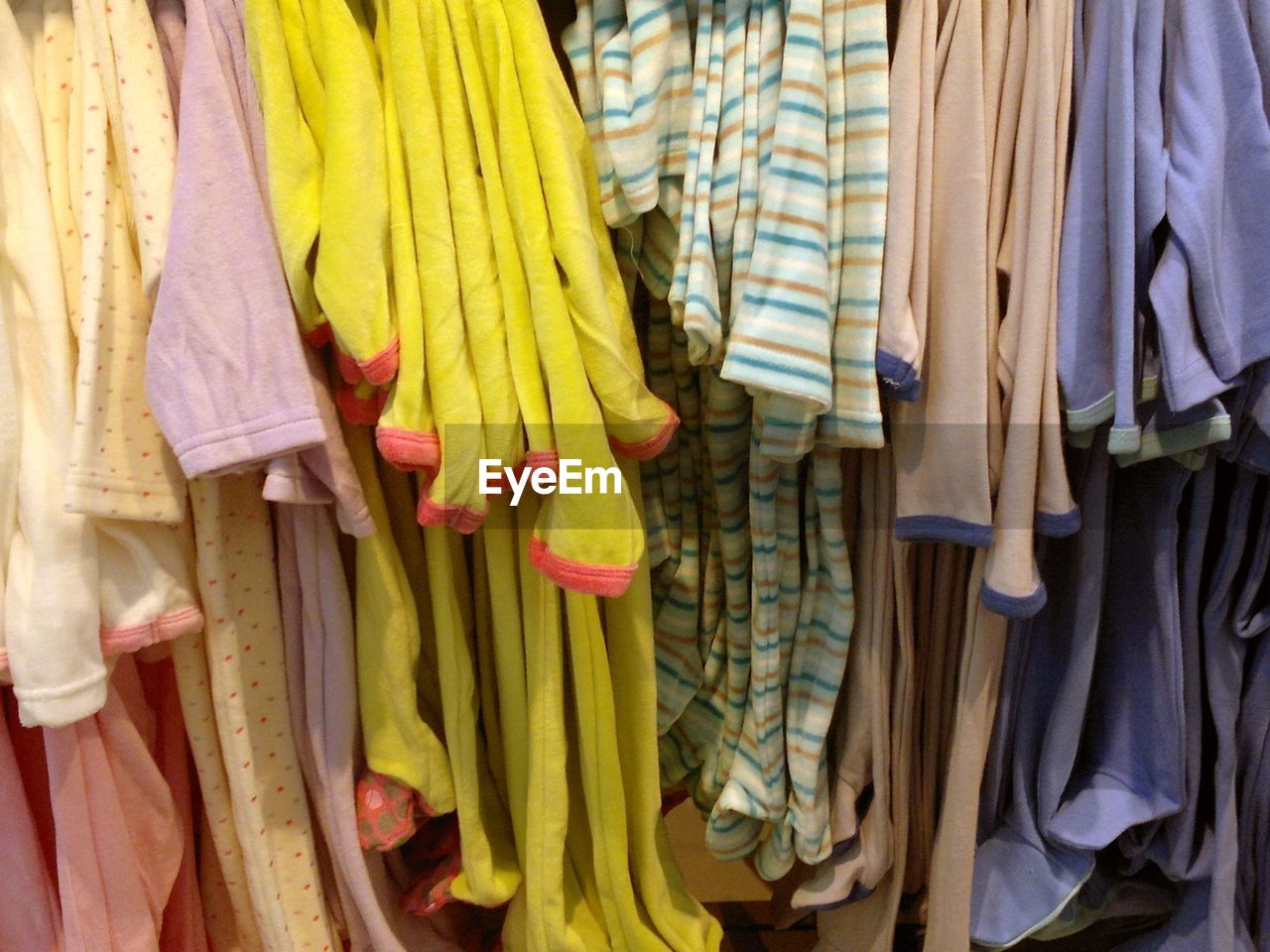 Close-up of clothes hanging