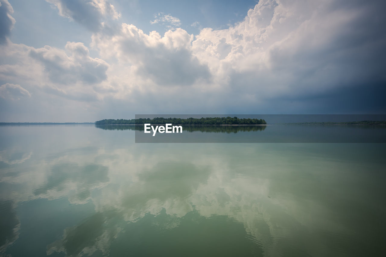 Aerial view of sea against sky