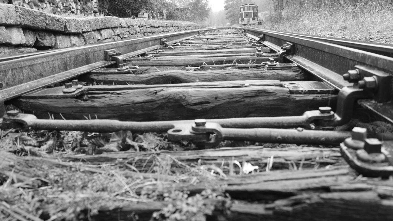 Abandoned railroad track