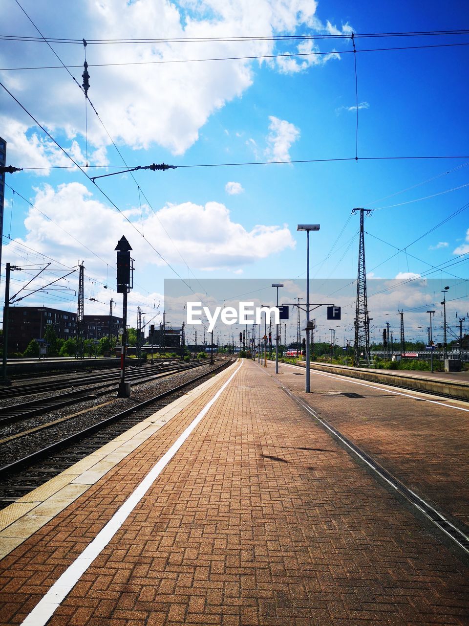 Railroad tracks against sky