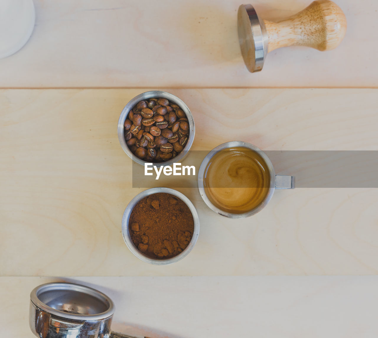 Close-up of coffee cup on table