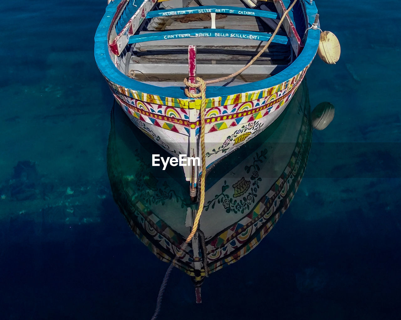 CLOSE-UP OF BOAT IN SEA