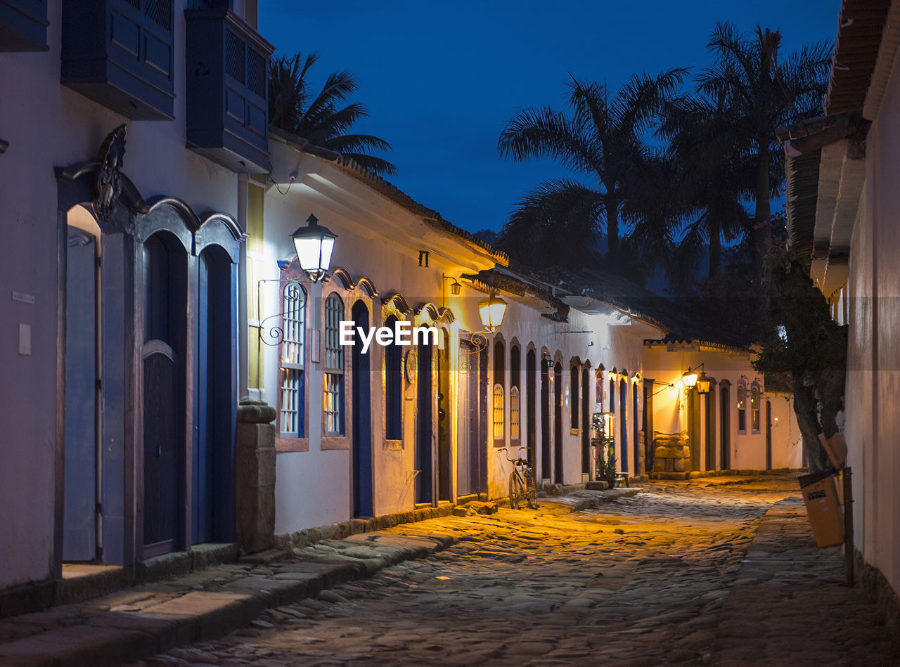 Street scene in the colonial town of paraty in brazil