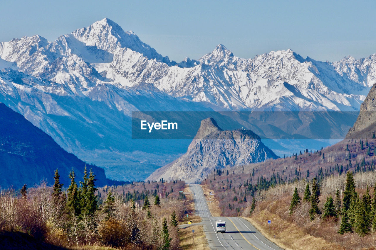 SCENIC VIEW OF SNOWCAPPED MOUNTAINS