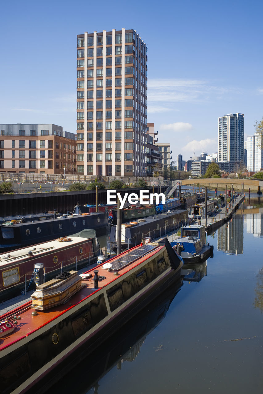 Residential moorings at three mills near stratford, london