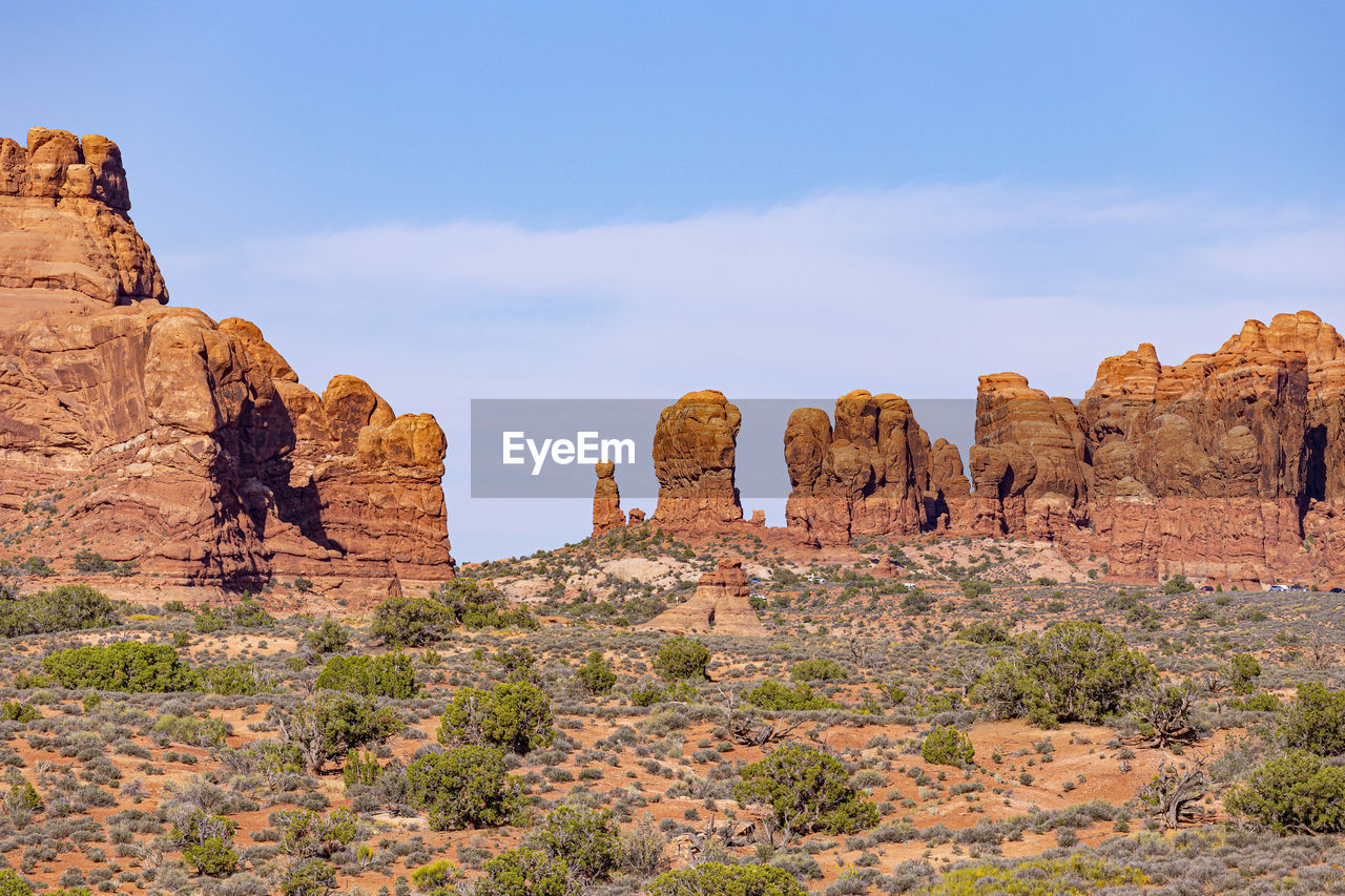 rock formations on landscape