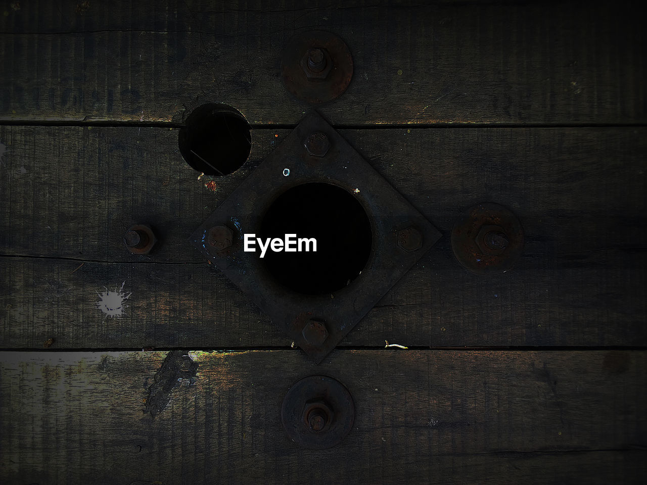 Full frame shot of old wooden table