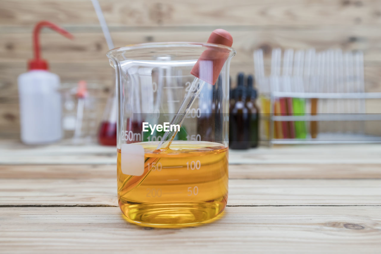 close-up of water in laboratory