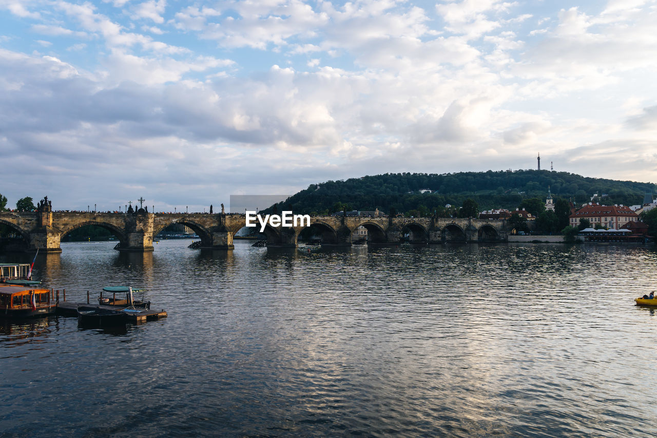 Charles bridge at sunset