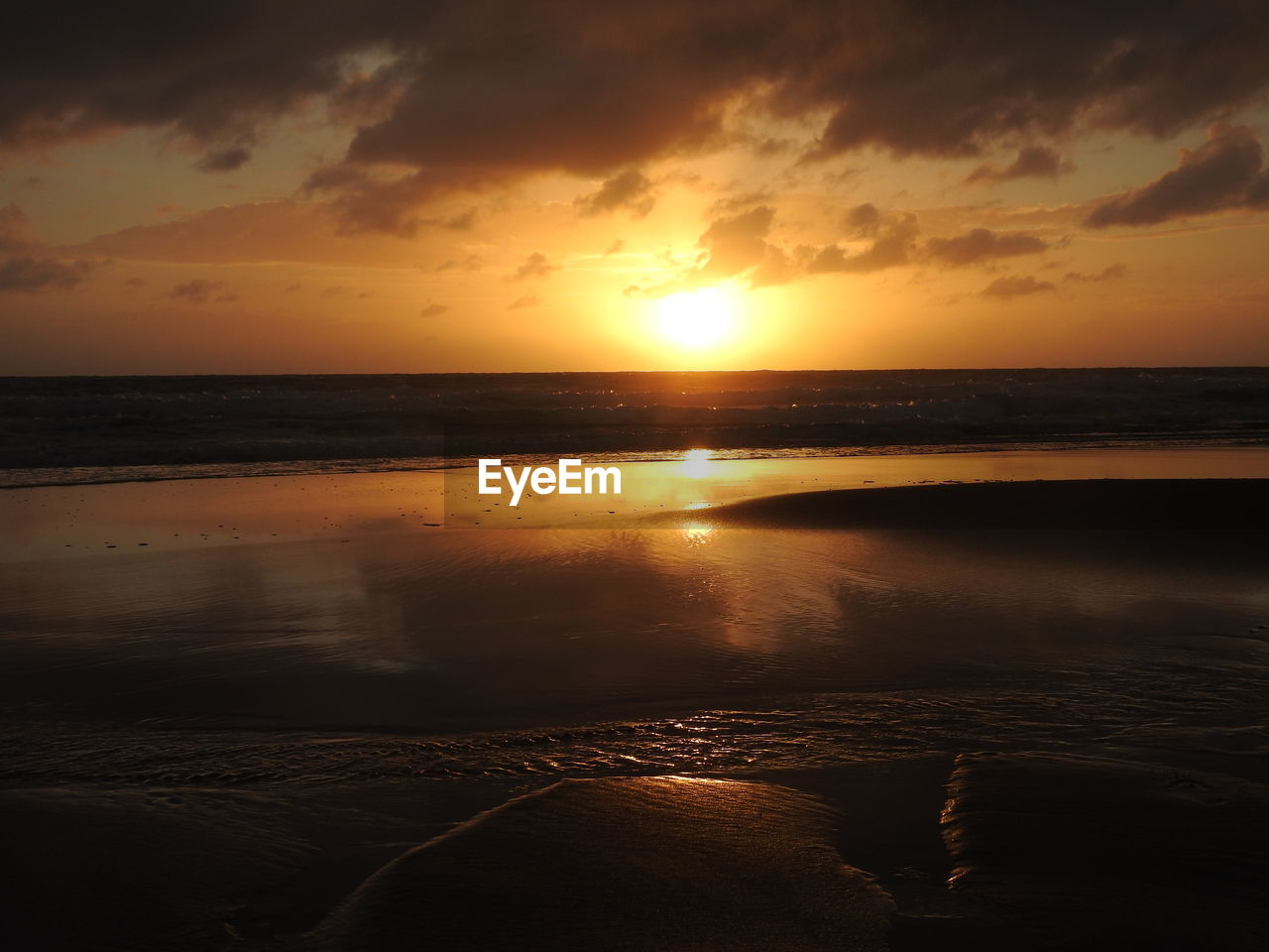 SCENIC VIEW OF SEA DURING SUNSET