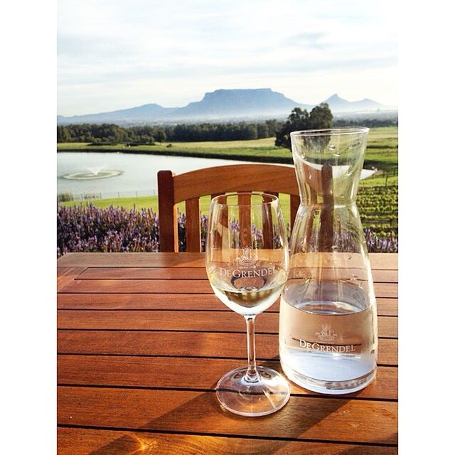 WINE GLASSES ON TABLE