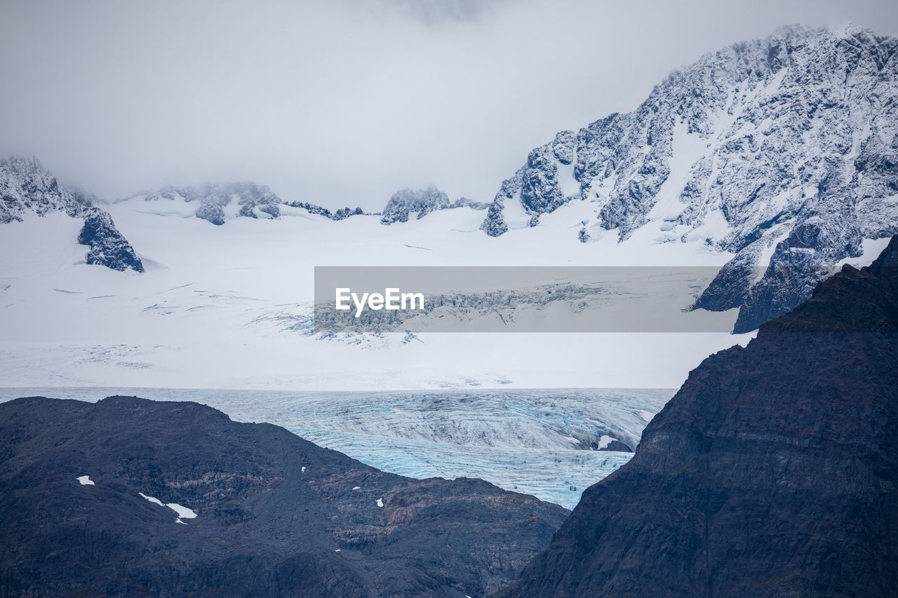 scenic view of snowcapped mountain against sky