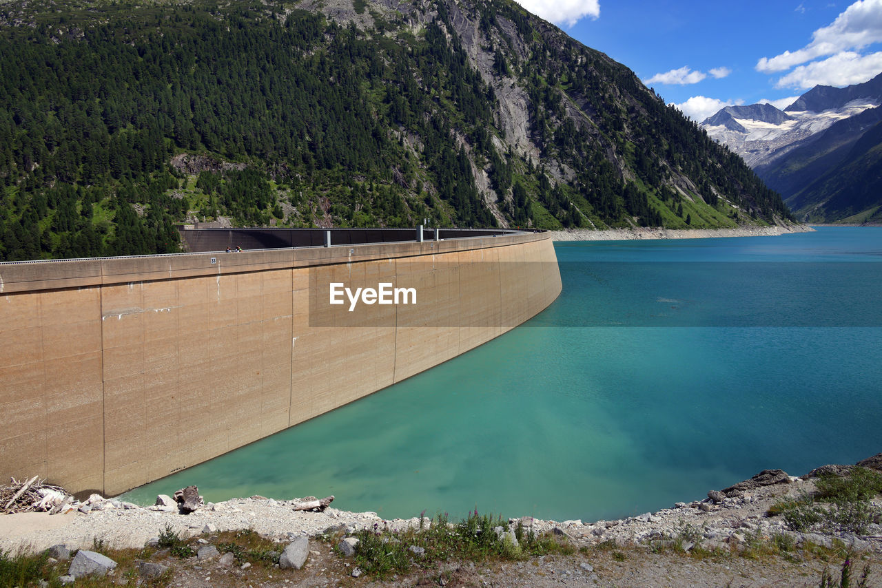 scenic view of lake and mountains