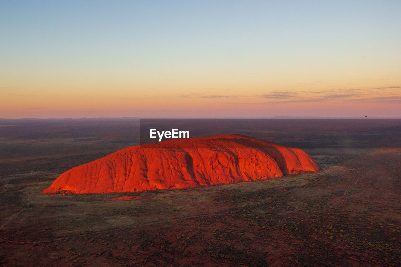 scenic view of landscape against clear sky