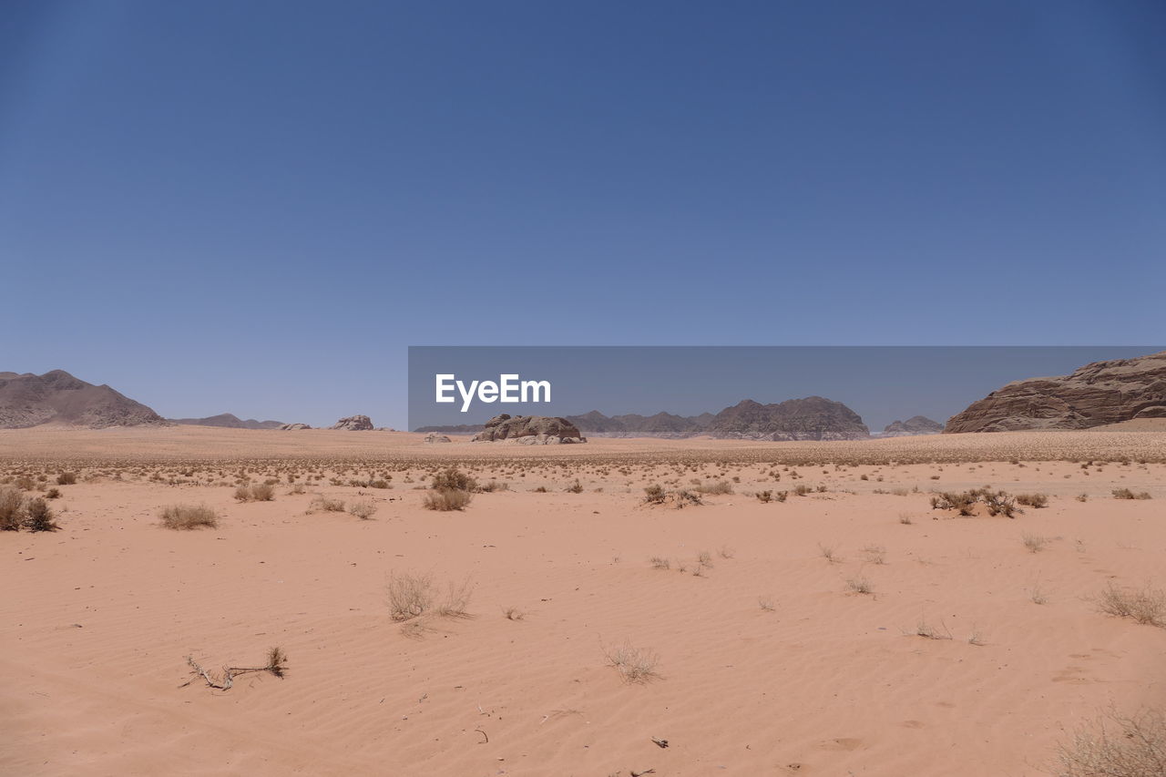 Scenic view of valley in wadi rum 