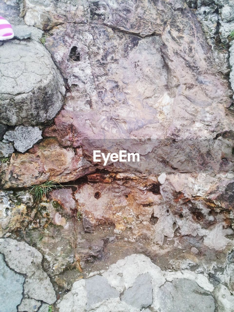 CLOSE-UP OF ROCK ON GROUND