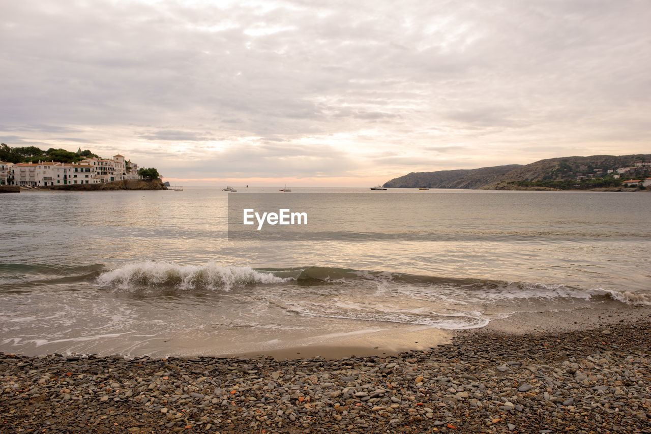 View of sea against cloudy sky