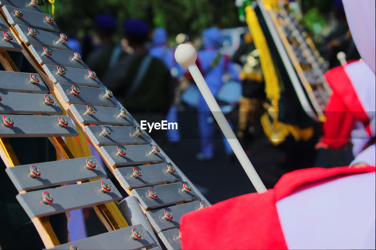 Close-up of vibraphone