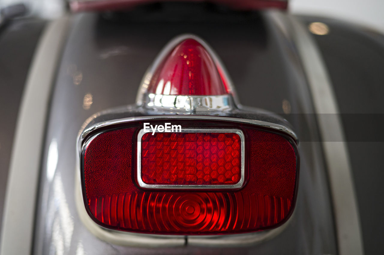 Close-up of car tail light