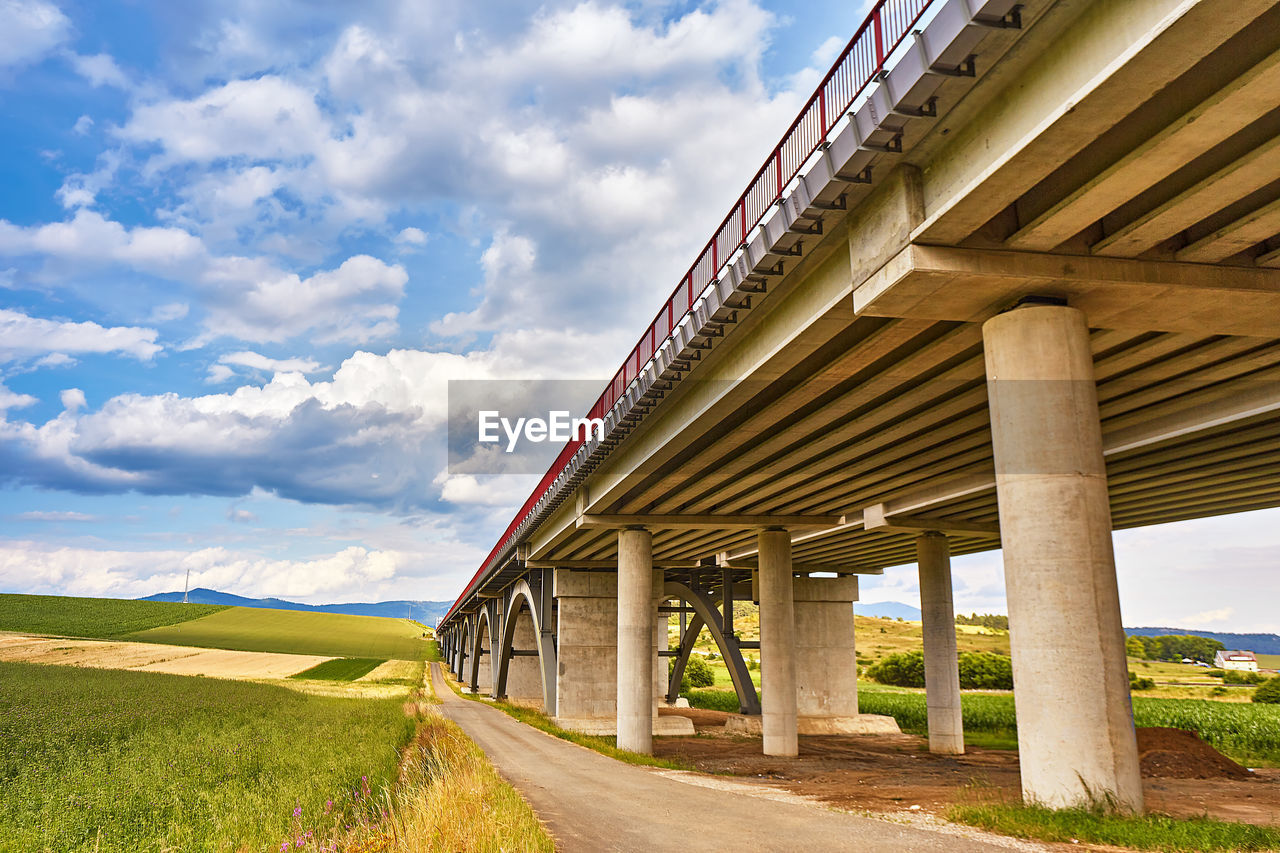 low angle view of bridge against sky